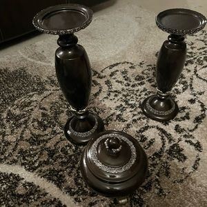 Candle Holder & Candy Dish Set